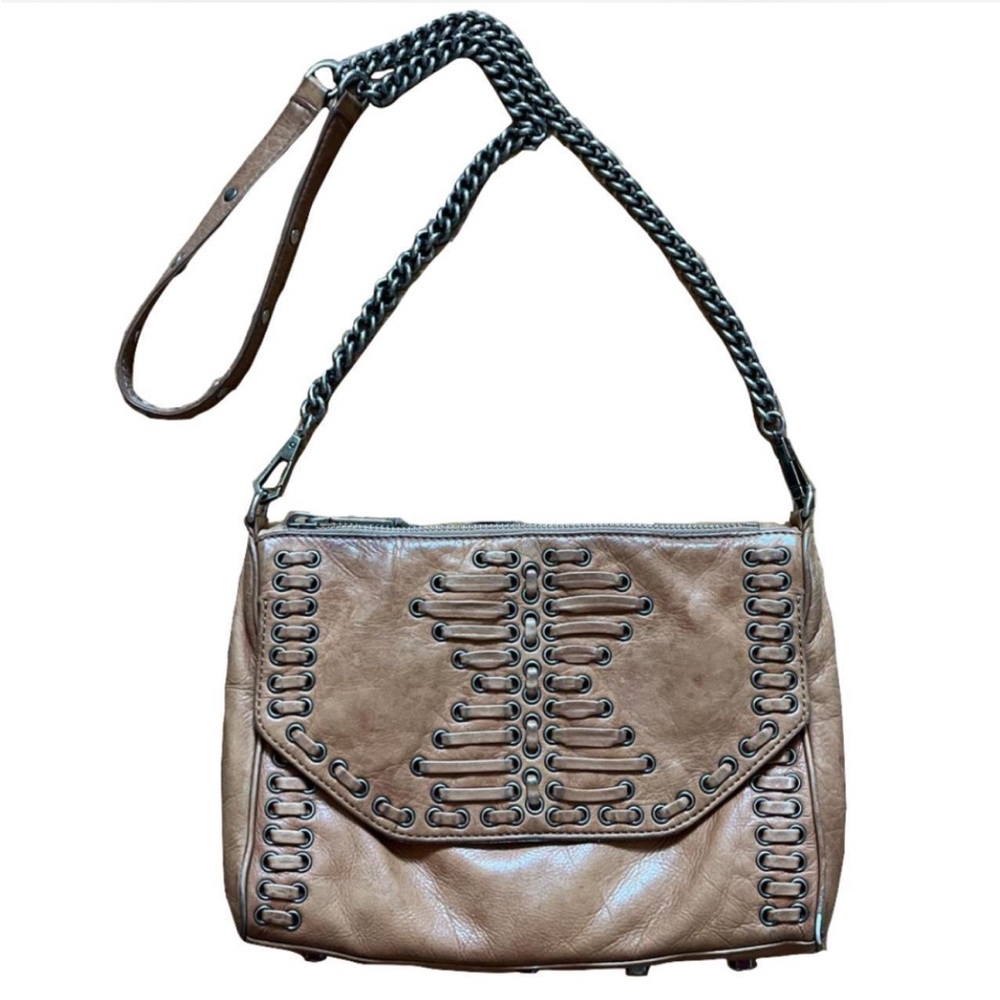 Vintage Rebecca Minkoff Stylish Brown Leather Shoulder Bag